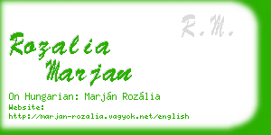 rozalia marjan business card