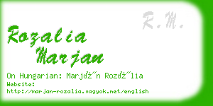 rozalia marjan business card